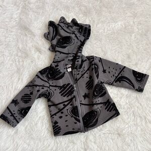 Tea Collection Gray and Black Planet Hoodie